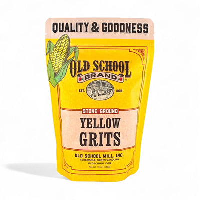 Old school Brand Stone Ground Yellow Grits come in a 16 oz bag from Harvest Array.