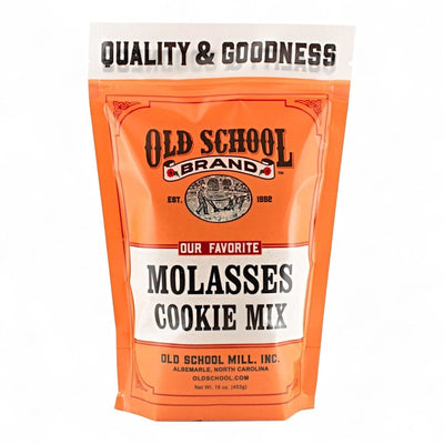 16 oz. Package of Old School Brand Molasses Cookie Mix. Available for online purchase from Harvest Array.