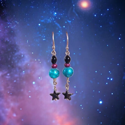 Star Dangle Earrings made by a women owned and operated small business.
