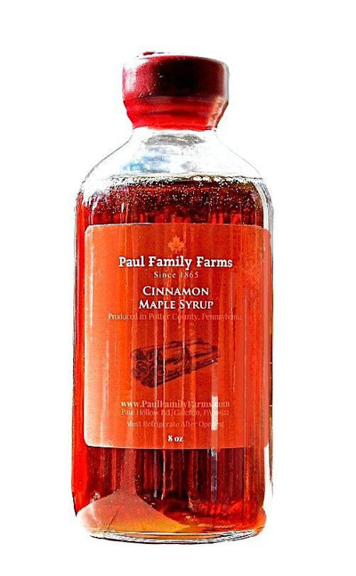 Paul Family Farms Maple Syrup is available in an 8 oz. bottle at harvestarray.com.