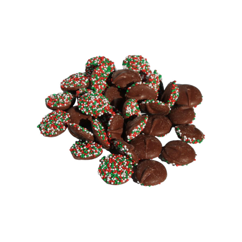 Christmas Chocolate Nonpareils in bulk