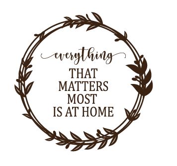 "everything tThat Matters Most is Home" Engraving Option for Offset Board