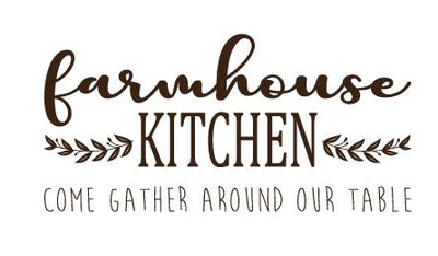 "farmhouse Kitchen Come Gather Around Our Table" Engraving Option for Curved Handle Board