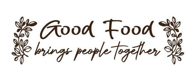 "Good Food brings people together" Engraving Option for Curved Handle Board
