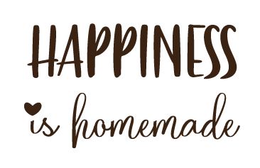 "Happiness is homemade" Engraving Option for Square Board