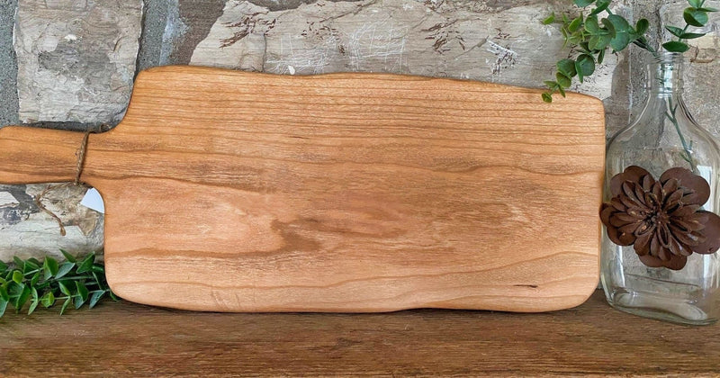 Plain Rectangular Farmhouse Style Wooden Serving Tray Cutting Board