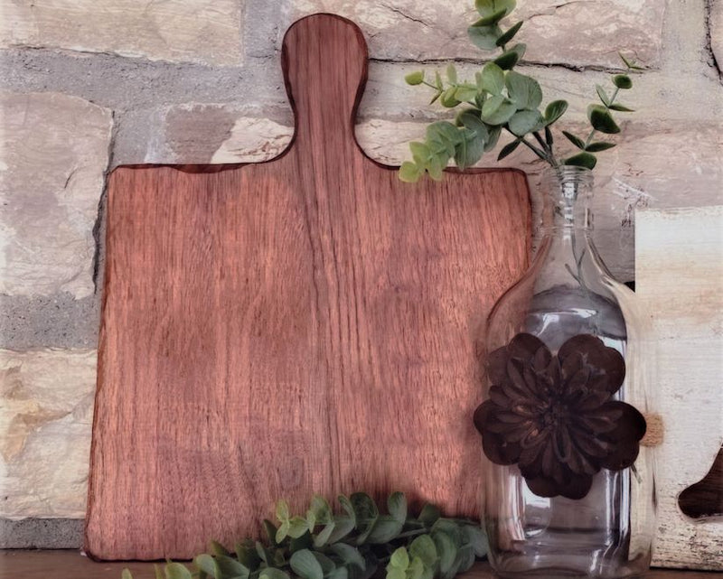 Engravable Square Wooden Serving Tray and Cutting Board