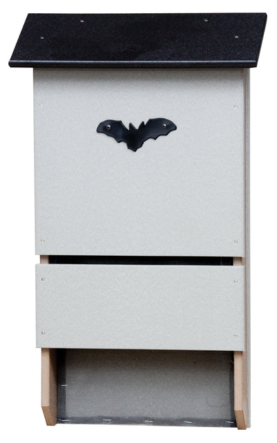 White and Black Amish Made Poly Bat House