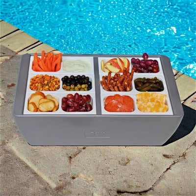 Snacks in a Metallic Gray Dubler Cooler from REVO for sale at harvestarray.com.