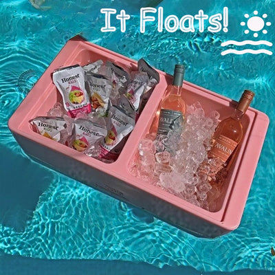 All our REVO Coolers float! Have an awesome pool party with our floating snack bar!