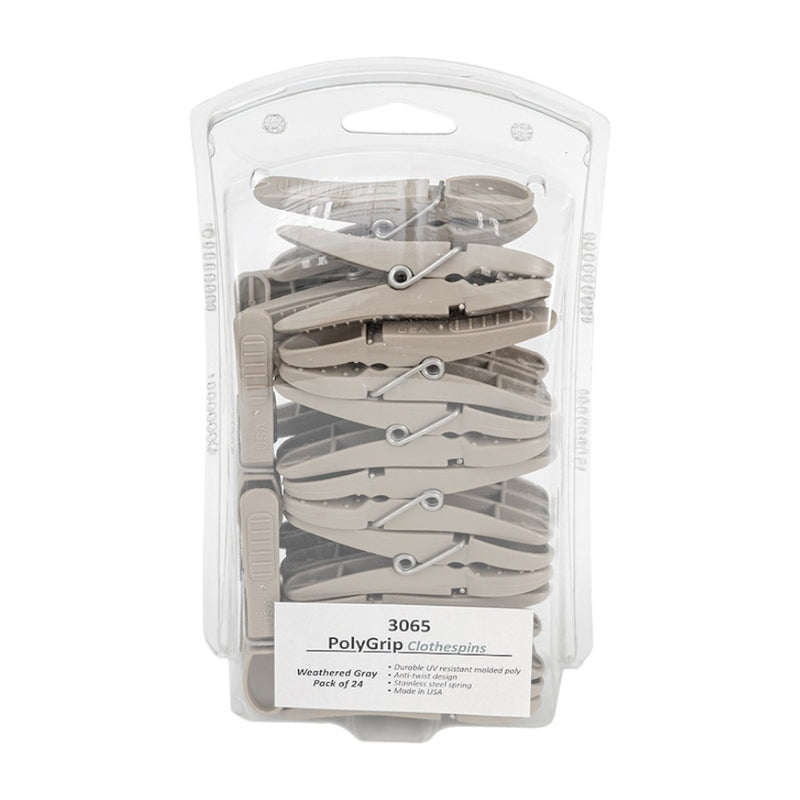Weathered Gray Poly Clothespins available at Harvest Array&
