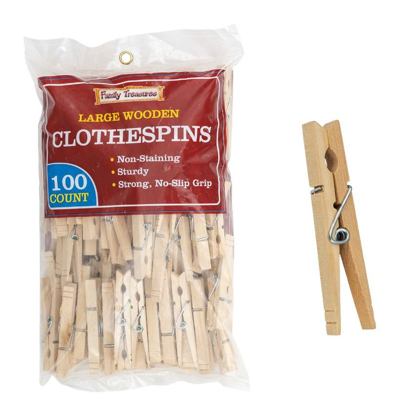 Shop for Made in America Large Wooden Clothespins at Harvest Array