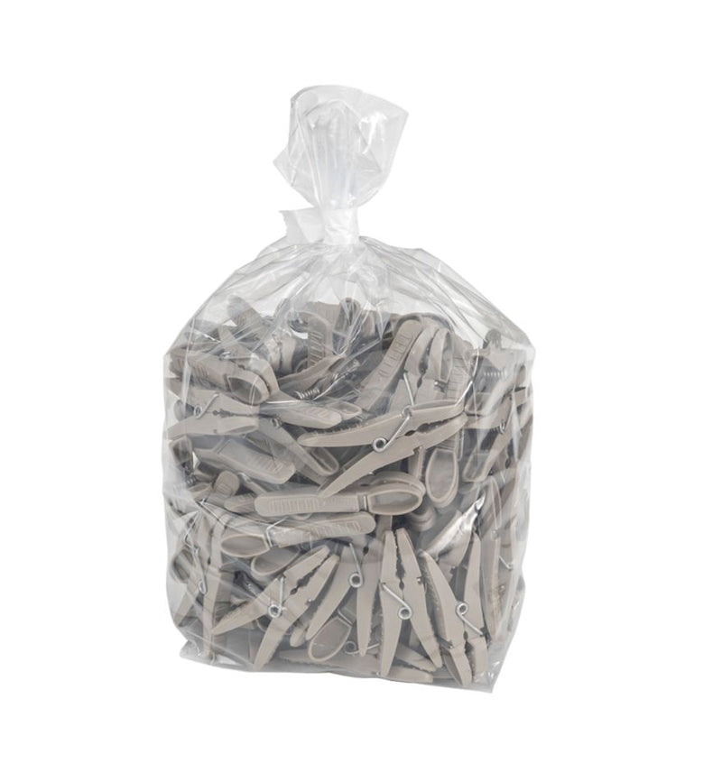 Bag of 100 Poly Clothespins made from recycled plastic. 