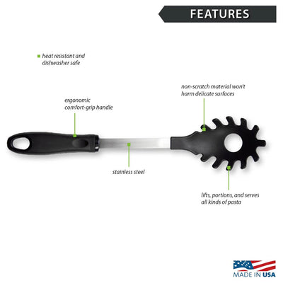 Rada Pasta Server - Non-Scratch has many features including Made in the USA!