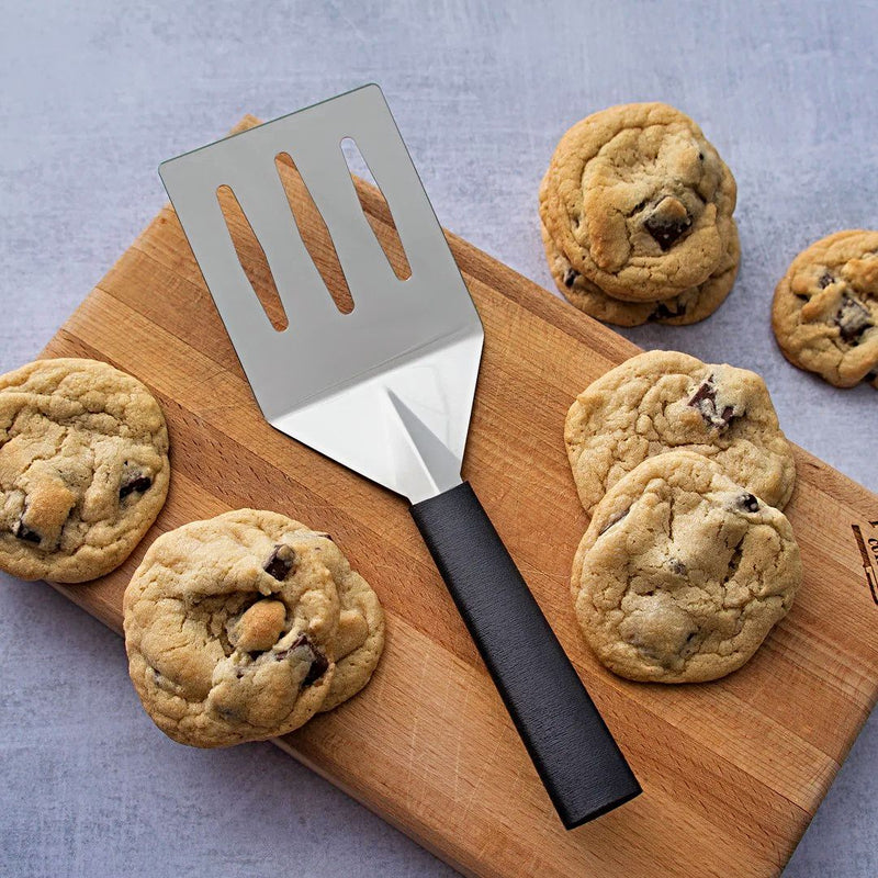 Rada Turnover Spatula for Cookies, Burgers, and so much more.  Black Handled for Harvest Array. Made in the USA.