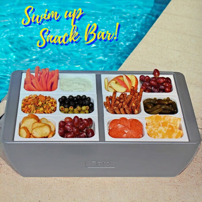Enhance your summer pool experiences with a Swim Up Snack Bar using a REVO Dubler Party Cooler.
