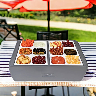 Fill your REVO Dubler Cooler with a 3 pack of extra condiment trays for the ultimate cool grazing bar, poolside!