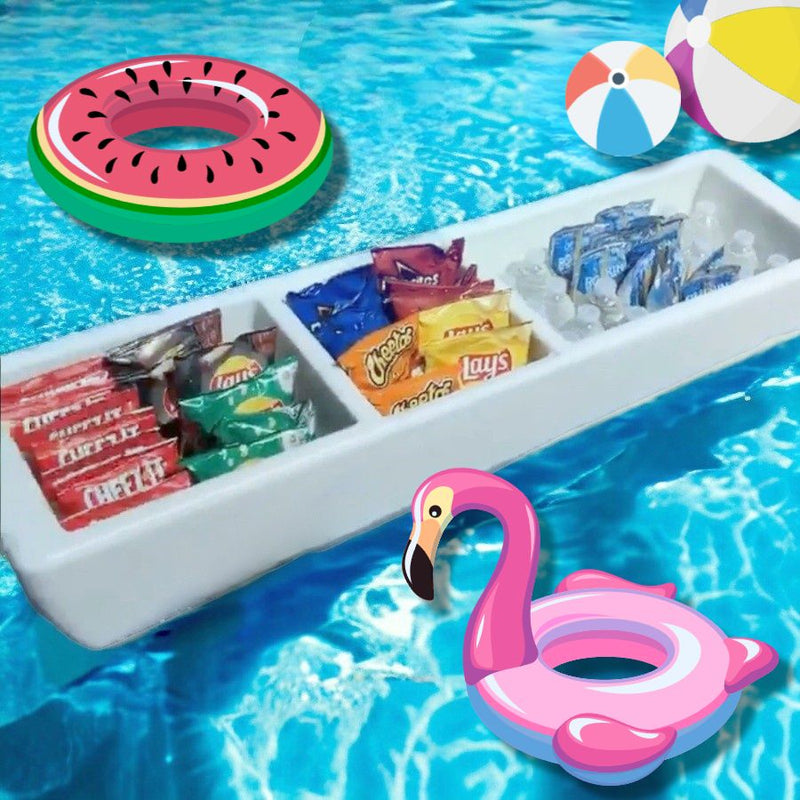 Kids will have a blast in the pool with friends this summer with a floating snack bar!