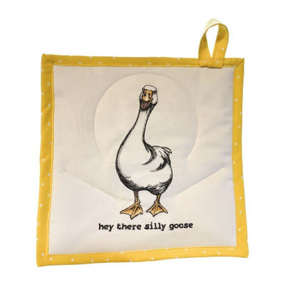 Our Silly Goose Potholder was made in the USA by a women owned and operated small business for Harvest Array.