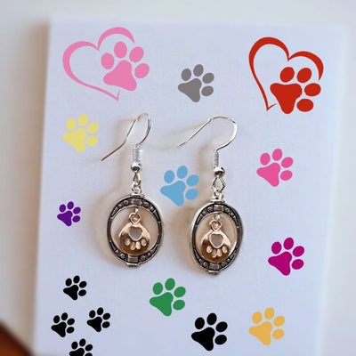 Paw Print Earrings are a great gift for dog lovers!