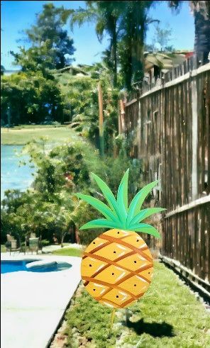 decorate your pool area with this cute 10 inch steel Pineapple Yard Stake.