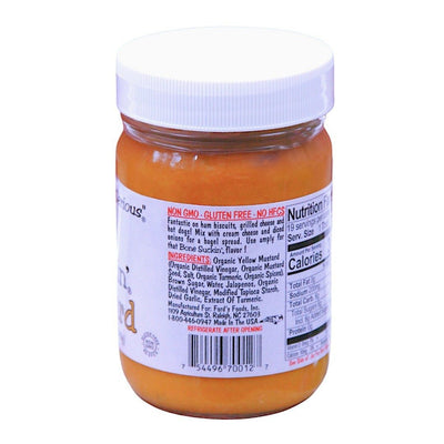 Only NON GMO, Gluten Free Ingredients are used to craft Bone Suckin' Sweet & Spicy Mustard. Distributed by the Dutch Kettle. Order now at Harvestarray.com. USA made.