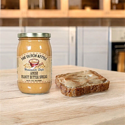 Shop Harvest Array for a taste of nostalgia! Our Amish Homemade Style Peanut Butter Spread is like a fluffer-nutter in a jar. Order online at harvestarray.com.