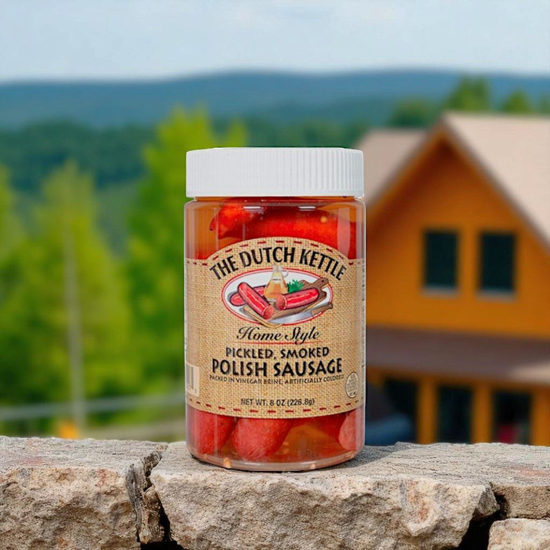 The Dutch Kettle Smoked Pickled Polish Sausage for online purchase at Harvest Array