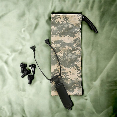 Black Temple Massager™ with 2 Extra Sets of Massage Tips and Camo Carry Bag