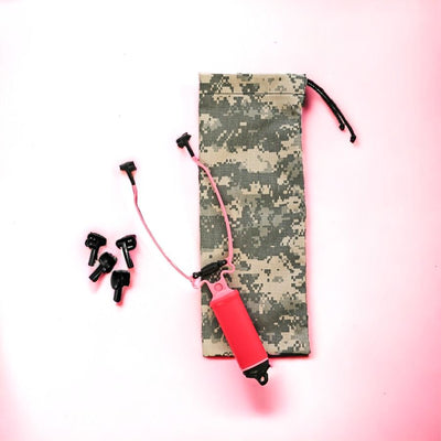Pink Temple Massager™ with 2 Extra Sets of Massage Tips and Camo Carry Bag at harvestarray.com