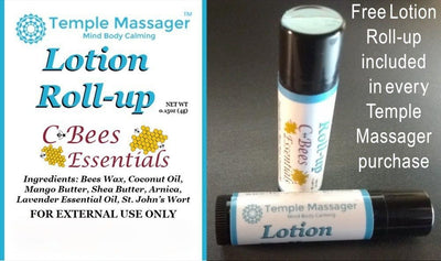 Two FREE Roll On Lotions are included with our Pink Temple Massager™ Kit with Carry Case.