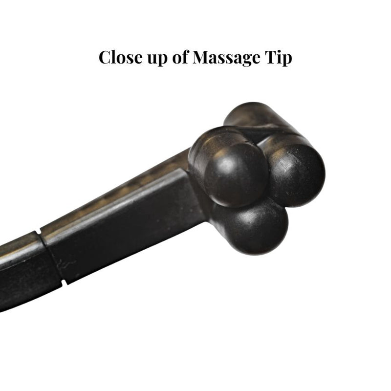 Close up view of one of the massage tips.