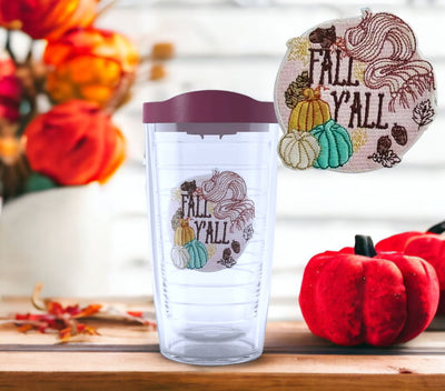 Fall Y'All 16oz. Tervis Tumblers with Lids - Fall Themes