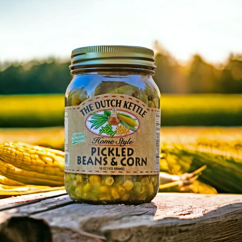 Amish Made Pickled Beans and Corn from North Carolina. Harvest Array