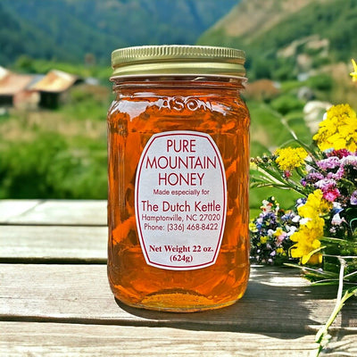 Pure Mountain Honey from The Dutch Kettle available to ship from Harvest Array.