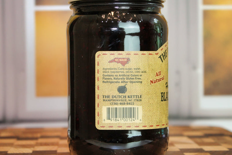 The Dutch Kettle Homemade Style Black Raspberry Jam - Ingredients