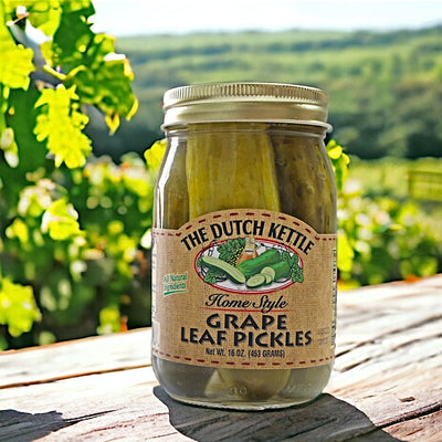 Shop Harvest Array for exclusive new products from the Dutch Kettle like these Home Style Grape Leaf Pickles.