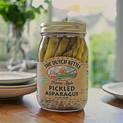 Dutch Kettle Amish Home Style Pickled Asparagus available at Harvest Array's online general store.