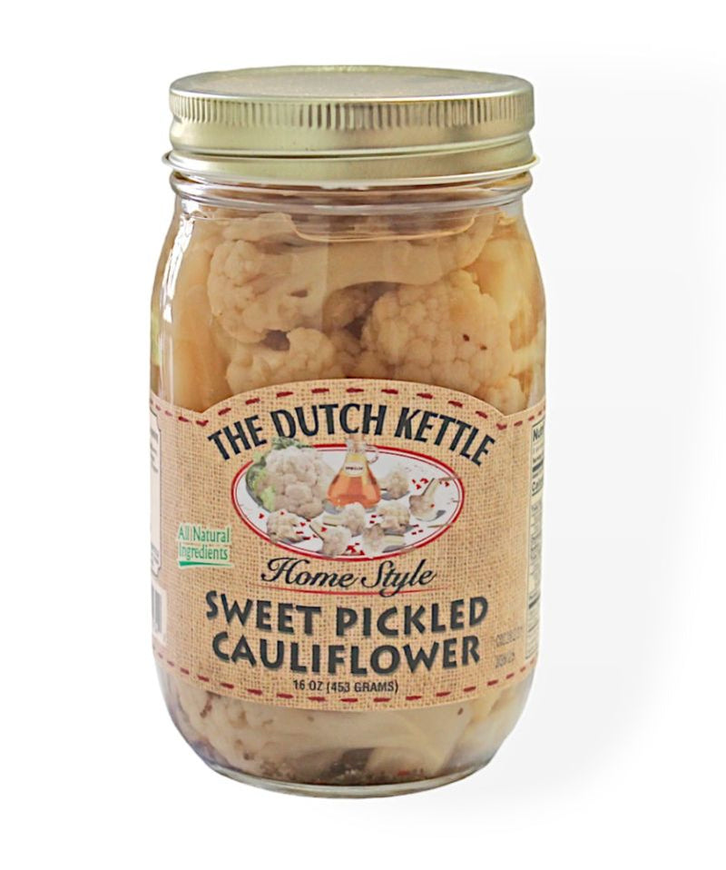 Dutch Kettle Amish Home Style Sweet Pickled Cauliflower contains few ingredients but is big on taste!