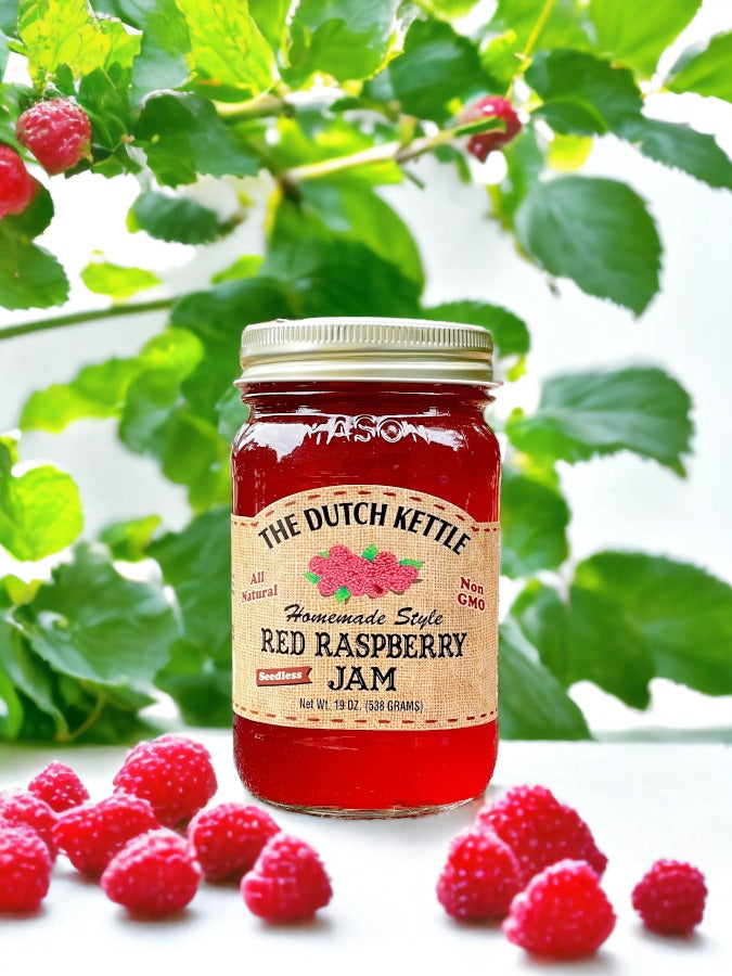 Red Raspberry Dutch Kettle Amish Seedless Homemade Style Jams