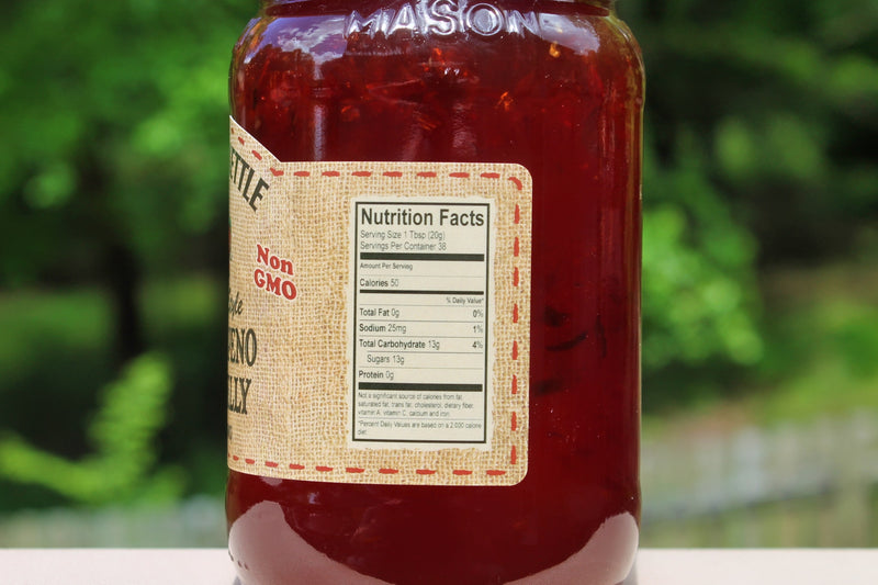 The Dutch Kettle Homestyle Hot Jalapeno Pepper Jelly Nutritional Facts