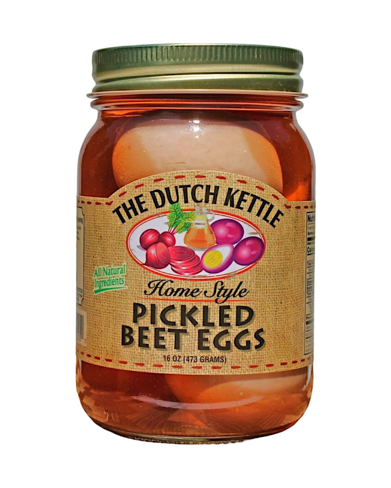 Our Pickled Beet Eggs from the Dutch Kettle are shipped in a clear 16 ounce glass jar. Therefore, each jar is individually packaged to ensure safe delivery to you from Harvest Array.