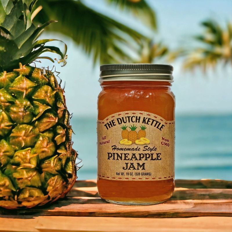 Homemade Pineapple Jam, 19 ounce jar.