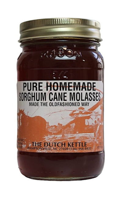 The 22 oz. bottle of Dutch Kettle Amish Pure Homemade Sorghum Cane Molasses