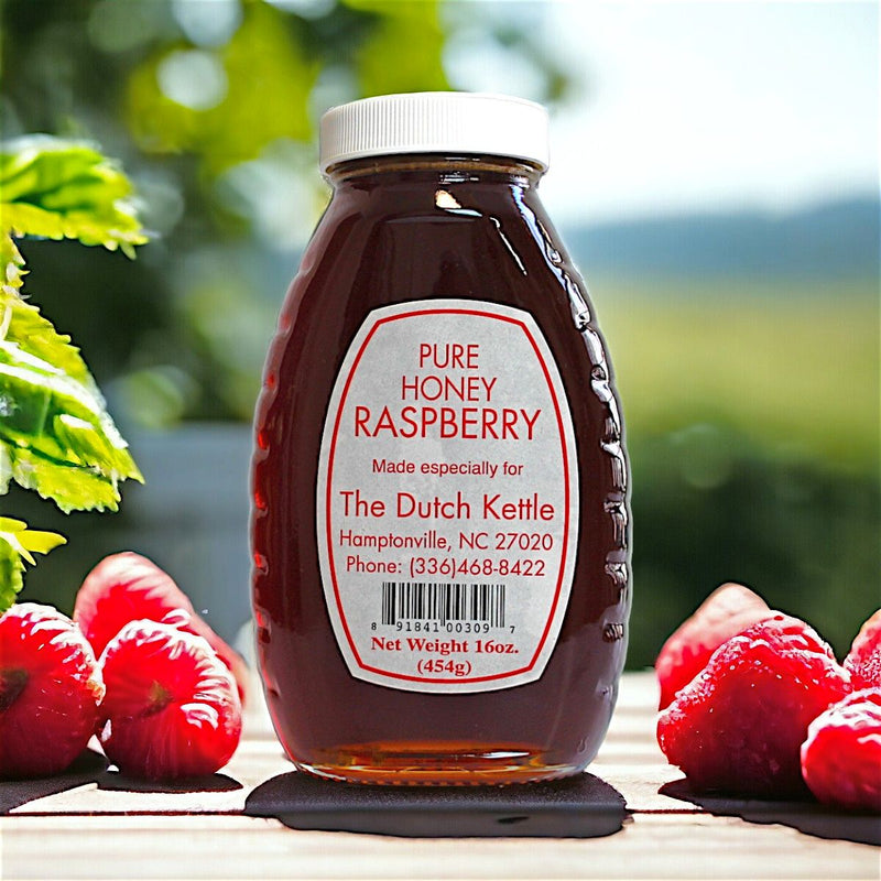 The Dutch Kettle Pure Honey from Raspberry Blossom nectar.