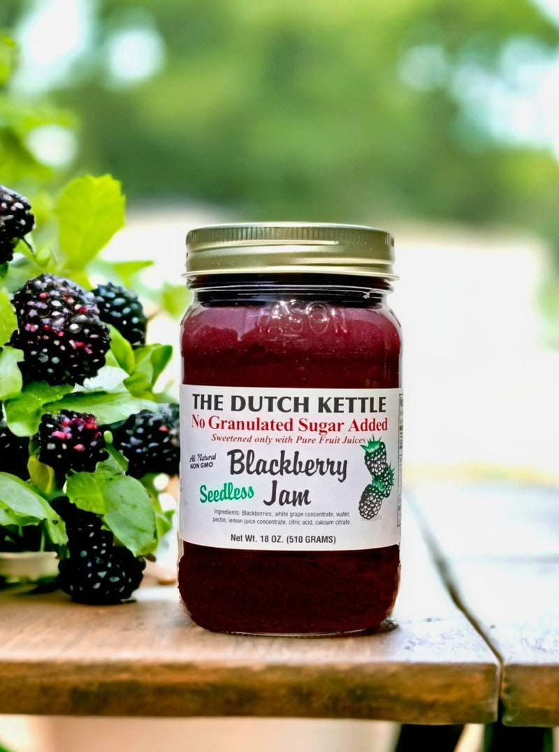 The Dutch Kettle Seedless and No Sugar Added Blackberry Jam on Harvest Array