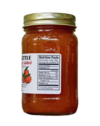 Dutch Kettle Amish Homemade No Sugar Added Peach Jam Nutrition Facts Label