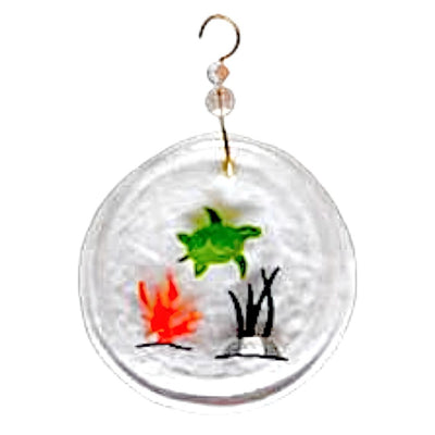 Sea Turtle glass suncatcher version 2