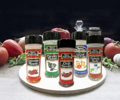 We have jars of Cayenne Pepper, Parsley Flakes, Chili Powder, and Celery Salt available too, on harvestarray.com