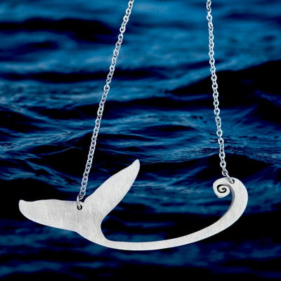 Whale Tail Stainless Steel Necklace on Harvest Array